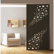 Cloison De Separation Bois Type Claustra Décorative Planete Mdf Noir L.100 X H.180 X 1.9 Cm - Bricoman
