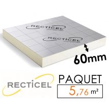 Isolant Toiture Plate Autopro Si 60mm De Marque Recticel - Paquet De 5,76m² - Bricoman