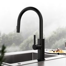 Mitigeur De Cuisine Avec Douchette Extractible, Robinet De Cuisine En Inox, Robinet Douchette Pour Cuisine Noir - Bricoman