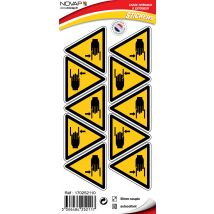 Planche 10 Pictogrammes Triangle 50mm - Danger Écrasement Des Mains - 4252117 - Bricoman