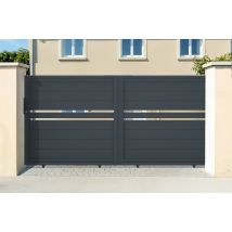 Portail Coulissant 3m Cimone H.140 Aluminium Gris - Bricoman