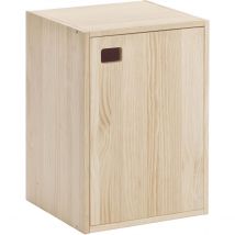 Armoire En Pin Brut 1 Porte 2 Tablettes Dinamic Astigarraga - Bricoman