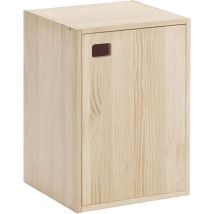 Armoire En Pin Brut 1 Porte 2 Tablettes Dinamic Astigarraga - Tecnomat