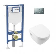 Pack Wc Geberit Up320 + Cuvette Architectura Twistflush + Plaque Sigma Chromé Mat - Bricoman
