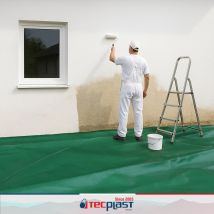 Bâche Peinture 3x5 M - Tecplast - Hq250pe Verte Et Marron - Haute Performance - Bâche De Protection Peinture Pour Sol Et Meuble - Bricoman