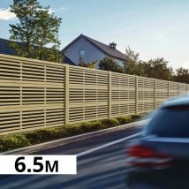 Mur Anti-bruit Bois 6,63x1,8m Silenzo Absorb - Clôture Réduction Sonore - Palissade - Bricoman
