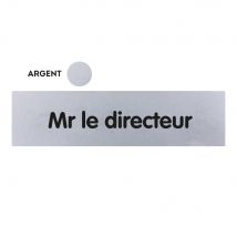 Plaque De Porte Mr Le Directeur - Classique Argent 170x45mm - 4320861 - Bricoman