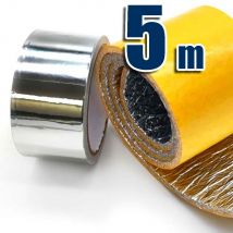 Kit D'Insonorisation Pour Tuyaux Et Descentes : Bande Autocollante 100% Aluminium (5 M X 10 Cm) + Ruban Aluminium (10 M) - Bricoman