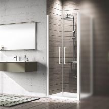 Portes Battantes Young 2b - 87↔91 Novellini - Transparent - Silver - Bricoman