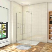 Aica Paroi De Douche 120x190cm Paroi De Douche À L'Italinne Avec Une Barre De Stabilisation 90cm - Bricoman