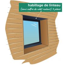 Habillage De Linteau En Aluminium Pour Encadrement De Fenêtre Ou Porte - Largeur 1m - Prondeur 400mm - Gris Anthracite Ral7016 - Aluhome - Bricoman