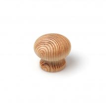 Bouton De Meuble | Style Rustique | Fabriqué En Pin | Finition Pin Brut | Mesures 35*35*30mm | Système De Fixation Vissé | Comprend Des Vis M4 | 10 - 