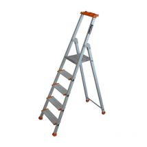 Escabeau Escalux V22475 Professionnel Confort "batilux X460" Anodise 5 Marches H 3m09 - Bricoman