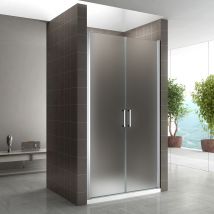 Kaya Porte De Douche H 180 Largeur Réglable 71 À 74 Cm Verre Dépoli Opaque - Bricoman