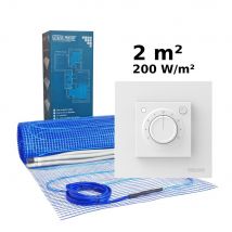 Kit Chauffage Au Sol 2 M², 200 W/m² + Mst-9 Thermostat - Bricoman