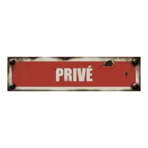 Plaque Vintage Privé - Rigide 170x45mm - 4019383 - Bricoman