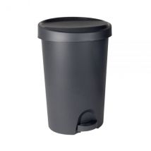 Poubelle Moderne En Plastique Avec Pédale 30 Litres - Gris - Bricoman