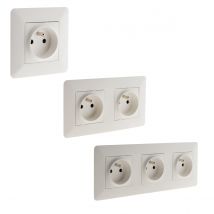 Prise 2p+t 16a + Double Prise + Triple Prise - Simplea - Zenitech - Bricoman