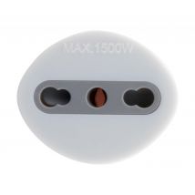 Adaptateur Voyage France/italie - Blanc - Zenitech - Bricoman