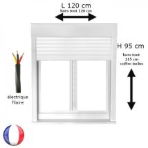 Fenêtre Pvc Avec Volet Roulant Électrique H 95 X L 120 Cm 2 Vantaux Pour Pose En Neuf - Bricoman