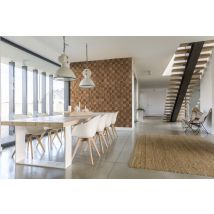 Plaquette De Parement Bois Quadro 38x38 - Paquet De 4 (0,58m²) - Bricoman