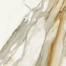Carrelage Sol / Mur Effet Marbre Beige, Gris 120x120 Cm - Scultorea Calacatta Vena Antica J451 - Bricoman