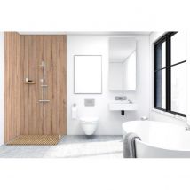 Panneau Mural Vipanel Rénovation Rapide Pour Salle De Bain, Bois Érable Mat 150 X 255 Cm, Ep. 3 Mm - Bricoman