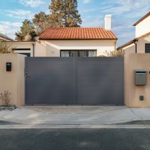 Portail Coulissant 3m Eiger H.140cm Aluminium Gris - Bricoman