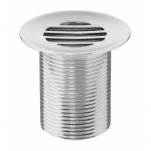 Bonde Fixe De Vidage Pour Lave-mains Sans Trop Plein - Écoulement Libre - Grille Laiton Chromé - Bricoman