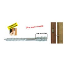 Boîte 100 Vis Top Roc Bois Ing Fixations - 6x100 Mm - Fil.22 Mm + Chevilles - A430020 - Bricoman