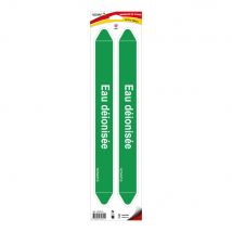 Planche De 2 Marqueurs De Tuyauterie 450 X 52 Mm Pour Ø 70 À 100 Mm - Eau Déionisée - 4706214 - Bricoman