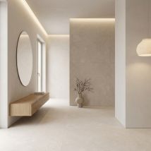 Carrelage Vida Crema Effet Béton Ciré Blanc Cassé 100x100 - Bricoman