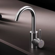 Mitigeur De Cuisine 360° Rotatif En Acier Inoxydable, Robinet De Cuisine Avec Aérateur Détachable – Robinet Moderne Pour Évier De Cuisine Am.pm - 