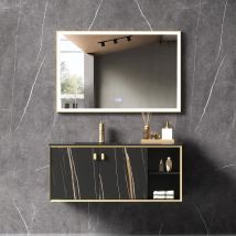 Meuble De Salle De Bain Noir Pondichéry - 120 Cm - Bricoman