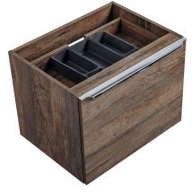 Meuble Suspendu Sous Lavabo Nature Chêne 60 Cm - Bricoman