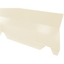 Faitière Crantée Contre Mur Pour Bac Acier 1045 - Beige 1015, H : 120 Mm, L : 225 Mm, L : 2100mm - Bricoman