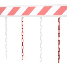 Morceaux De Chaîne Rouge/blanc Pour Barrière Fixe 1 M - 1320208 - Bricoman