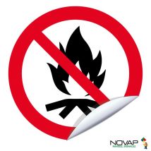 Panneau Feu De Camp Interdit - Vinyle Adhésif Ø300mm - 4038933 - Bricoman