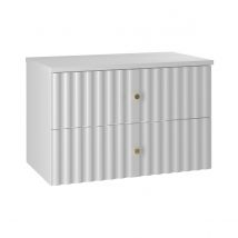 Meuble Sous-vasque 80cm Plan De Toilette Izae Blanc - Bricoman