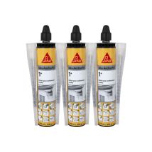Lot De 3 Résines De Scellement Chimique Rapide Sika Anchorfix-1 Plus - Ton Pierre - 300ml - Bricoman