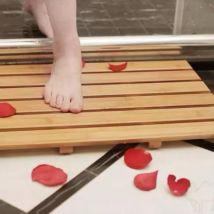 Tapis Planche De Douche En Bambou, Tapis De Bain Pour Relaxation Spa, Tapis De Salle De Bain Antidérapants Pour L'Intérieur Ou L'Extérieur. 55x35x3 Cm