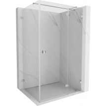 Mexen Lunar T Cabine De Douche Pivotante Droite 125 X 70 Cm, Transparent, Chromé - 834t-125-070-01-00-p - Bricoman