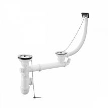 Vidage Évier Grès 2 Cuves Diam.60 + Trop Plein - Bricoman