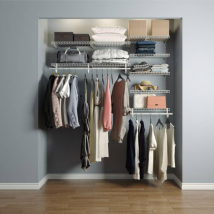 Dressing Crémaillère - Étagère Mural Industriel - Modulable - Blanc - 40 Pièces - 1,81x1,22m - Secury-t - Bricoman