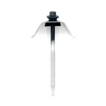 50 Kits De Fixation Sommet D'Onde Pour Tôle Axel Bleu Ardoise Ral 5008 6.3 X 100 Mm Support Bois - Tecnomat