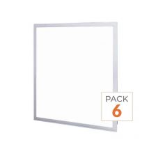Panneau Led 60x60 40w Blanc (pack De 6) 120lm/w Flicker Free - Garantie 5 Ans - Blanc Froid 6000k - 8000k - Silamp - Bricoman
