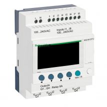 Sr2b121fu Schneider - Automate Zelio Logic - Relais Intelligent 12e/s 100 À 240vca - Horloge + Afficheur - Bricoman