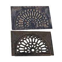 Soupirail - Grille De Cave Demi-lune En Fonte - 60 X 38 Cm Modèle Ouvert - Bricoman