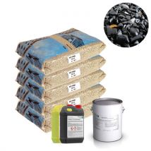 Moquette De Pierre - Kit Complet 8m² - Teinte : Noir - Creation Sud - Bricoman