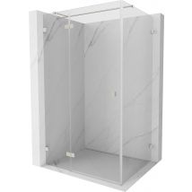 Mexen Lunar T Cabine De Douche Pivotante Gauche 120 X 90 Cm, Transparent, Nickel Brossé - 834t-120-090-97-00-l - Bricoman